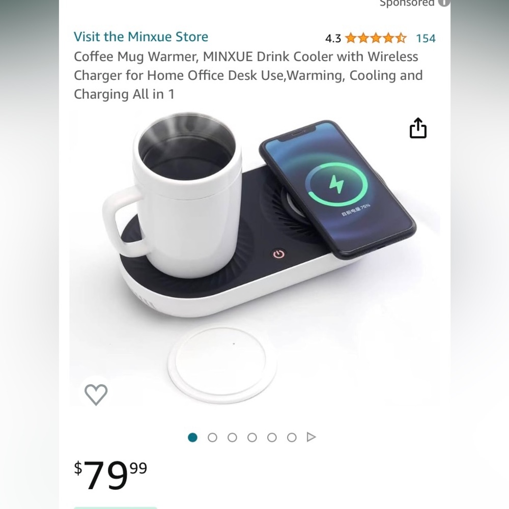 Minxue Desktop Smart Cup & Wireless Charger